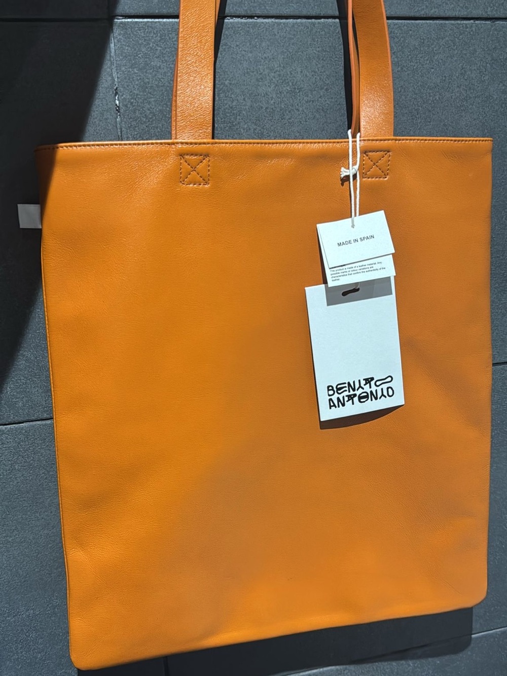 Zara ft Benito Antonio Bad Bunny Leather Tote in Cognac Brown Limited Edition - Picture 10 of 11